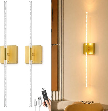 iThird Battery Operated Wall Sconces Set of 2: 10000mAh Rechargeable Wireless Wall Lights, 360° Rotatable Magnetic Wall Lamp, 4CCT Dimmable LED Wall Lighting for Bedroom Living Room Hallway, 31.7in