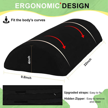 Recliner Foot Pillow, High-Resilience Foam Half-Moon Pillow for Sleeping | Soft and supportive for sleeping or reclining; supports legs, head, back and lumbar area while reducing heel pressure