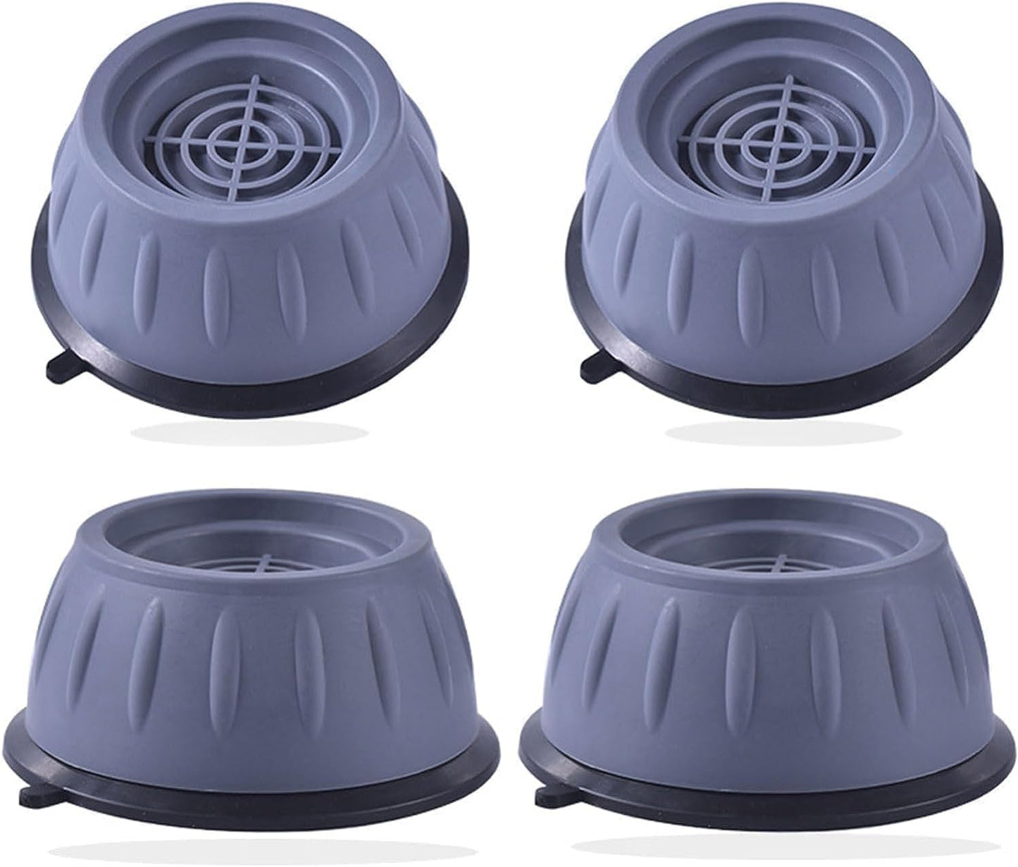 4 Pcs Rubber Round Grey Washing Machine Feet Pads, Anti-Vibration, Anti-Walk, Noise Reducing, Anti-Slip
