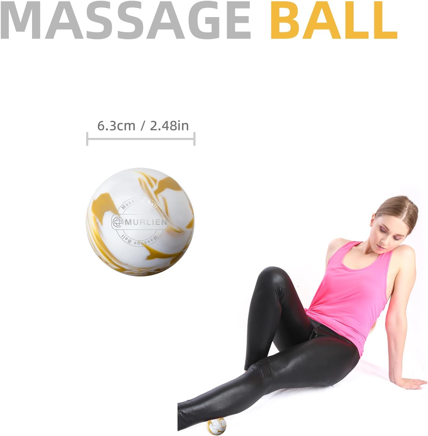 Massage Ball, Lacrosse Ball for Trigger Point Therapy | Deep Tissue, Myofascial Release, Sore Muscle Relief Massager for Neck, Shoulder, Back, Foot or Muscle Tension