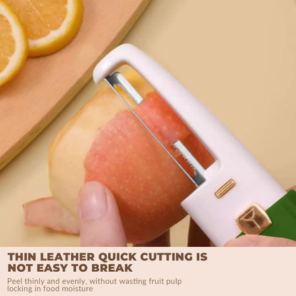 2 in 1 Paring Peeler Knife Multifunctional Stainless Steel Peeler,Creative Fruit and Vegetable Dual-Use Peeler Knife, Outdoor Portable Safety Cover Peeling Fruit Peeler, Kitchen gadgets (pink)
