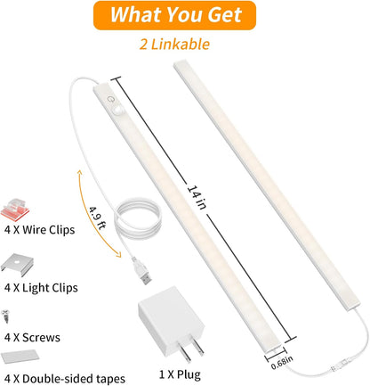 USB Plug-in Motion Sensor Light, ON/Night/Day Modes, Bright&Dimmable