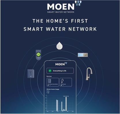 Moen 920-005 Flo Smart Water Leak Detector, White, 3-Pack