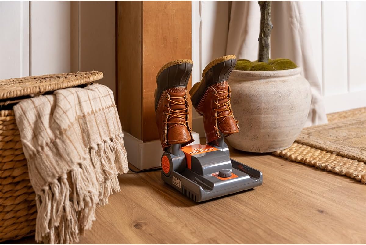 DryGuy Shoe, Boot, Garment & Gear Electric Dryer, Quick Drying for Ski, Work, Sports Equipment – Energy Efficient, Odor Eliminating Design, Home or Garage Use,4 Port, Heat + Fan (Dry time: 1-3hrs)