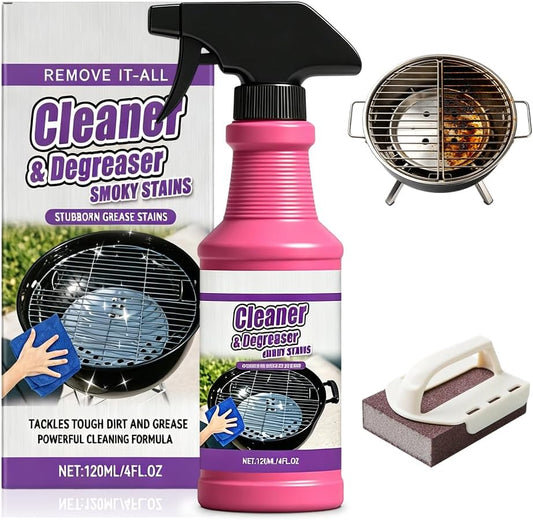 Heavy Duty Grill Degreaser, 2026 Upgrade Multi Purpose Fast Acting Heavy Duty Grill Cleaner Spray, Grease Remover Cleaning Spray for Kitchen, Oven, Outdoor Grill (1)