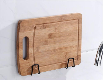 Pot Lid Holder, 2 Pairs of Wall Mount Pot Lid Organizer,304 Stainless Steel Self Adhesive Cabinet Door Pot Lid Holder Rack for Kitchen Wall Mount,Freely Adjustable Length