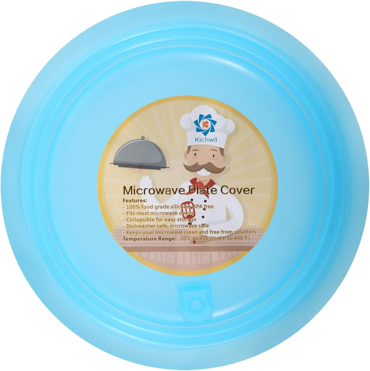 Kichwit Collapsible Silicone Microwave Plate Cover Splatter Guard