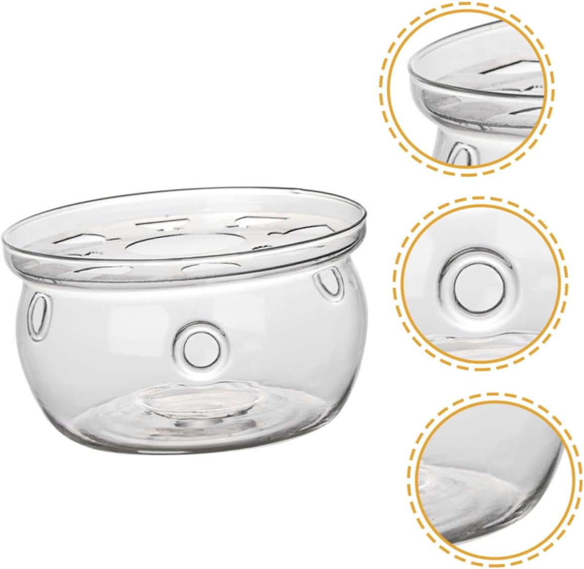 High Borosilicate Glass Tea Warmer Base Elegant Teapot Heating Accessory for Tea Ceremony Housewarming Birthdays Decorative Practical Design