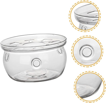 High Borosilicate Glass Tea Warmer Base Elegant Teapot Heating Accessory for Tea Ceremony Housewarming Birthdays Decorative Practical Design