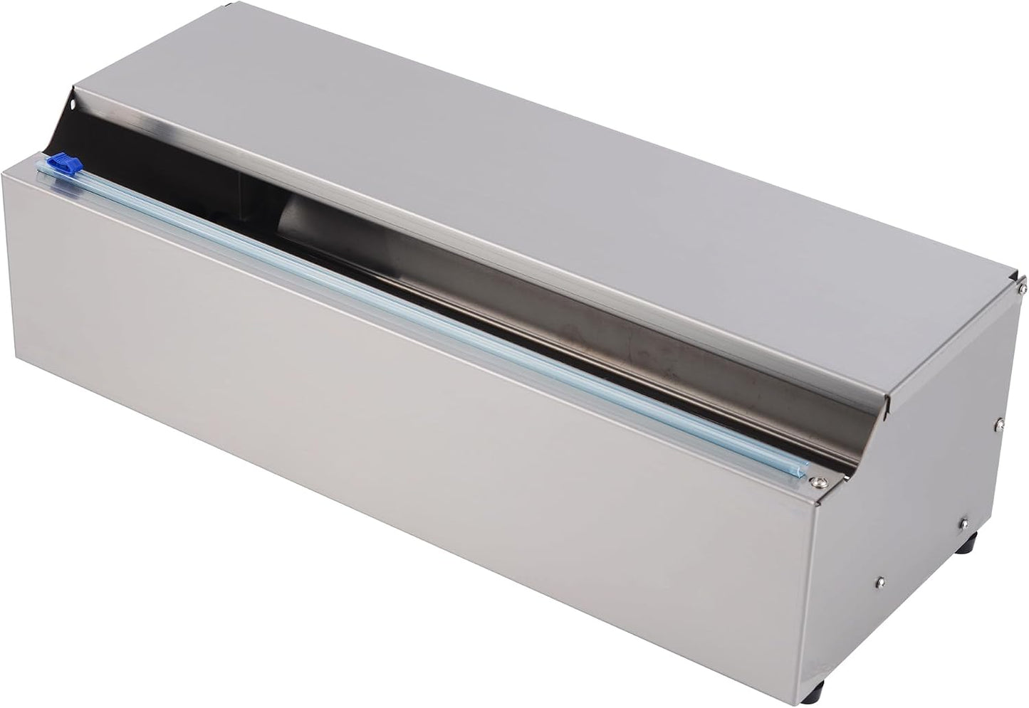 Stainless Steel Food Wrap Dispenser - 18” Commercial Stretch Film Packing Machine with Slide Cutter