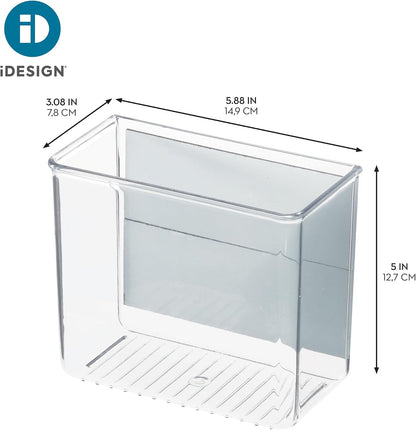 iDesign Magnetic Small Clear Plastic Organizer Bins | Laundry Room Storage