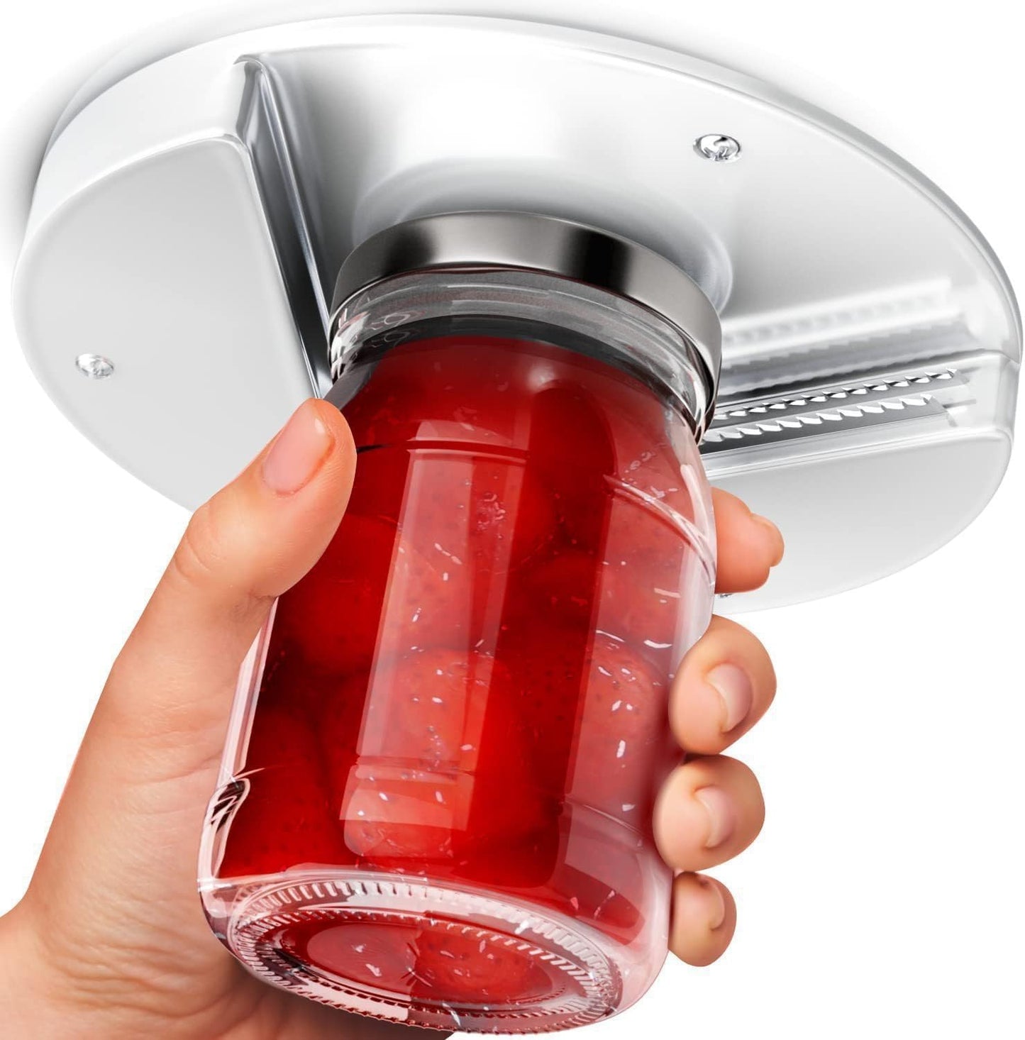 Under Cabinet Jar Opener for Weak Hands, Wall Mounted Lid Opener for Kitchen