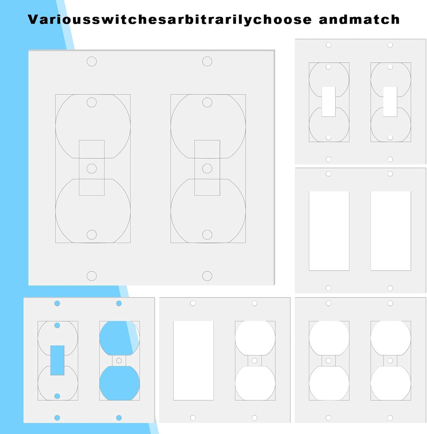 ManZhenLi 30 Pcs Electrical Outlet Insulation Pads, Draft Sealers | Foam Gasket for Electrical Outlet Plates, Wall Insulation Gasket for Switch Covers, Switch Plate