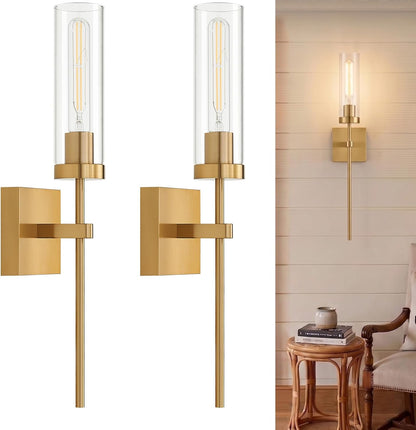 Wireless Wall Sconces with Remote Control, Battery Operated Wall Sconce Set of 2, Black & Gold Rechargeable Dimmable Wall Light for Bedroom Living room Bathroom Hallway Entryway Stairwell, 3000K