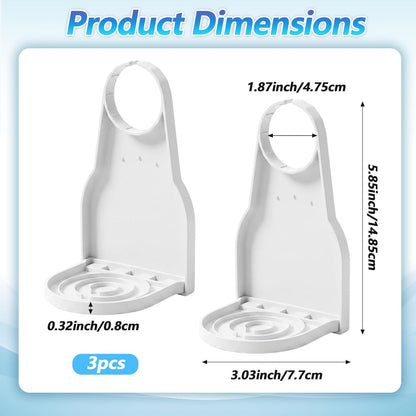 3PCS Laundry Detergent Cup Holder, Ymapinc Detergent Dispenser Drip Catcher | Detergent Cup Holder for Fabric Softener, Mess-Free Tray for Laundry Rooms, No Leaks Or Drips, Easy to Clean & Space-Saving