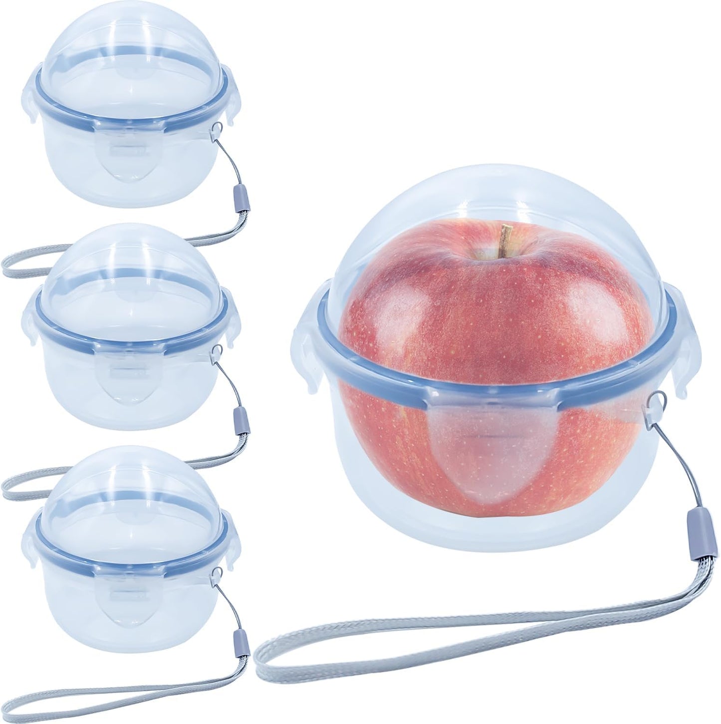 4 Pack Onion Storage Containers, Portable Fruit and Vegetable Savers Storage Containers, Onion Storage Keeper Containers for Fridge, Reusable Onion Holder Organizer for Tomato Lemon Apple