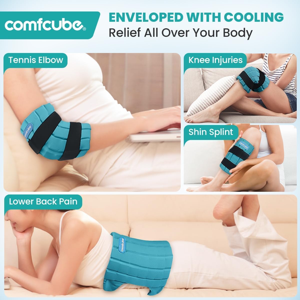 Neck Ice Pack Wrap for Cervical Pain, 2 Hours Long Lasting Cold | Ice Pack for Neck Shoulders Cooling, FSA Eligible, Flexible Cold Pack for Hot Weather, Hot Flashes, Surgery, Swelling