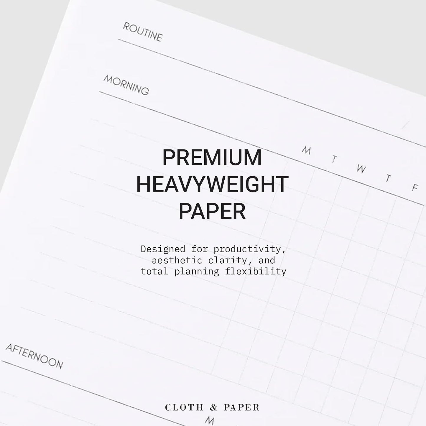 Cloth & Paper Travel Notebook | Daily Wellness Planner – Smoked Salt | Pocket Plus Wellness Planner 3.2" x 6" | Habit Tracker & Self Care Journal for Goals, Gratitude & Reflection – Soft Touch Cover