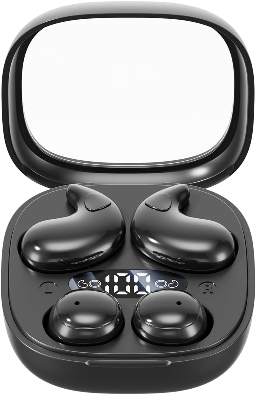 Invisible Mini Sleep Earbuds Wireless Bluetooth, 2-in-1 Dual Design for Side Sleepers, Ultra-Low Profile Soft Ear Tips for Small Ears, Noise Blocking Sleep Headphones with Portable Charging Case
