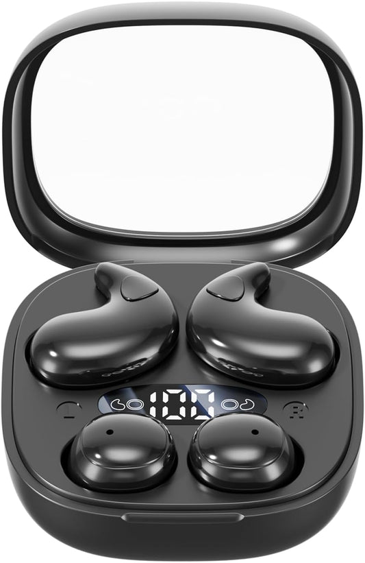 Invisible Mini Sleep Earbuds Wireless Bluetooth, 2-in-1 Dual Design for Side Sleepers, Ultra-Low Profile Soft Ear Tips for Small Ears, Noise Blocking Sleep Headphones with Portable Charging Case