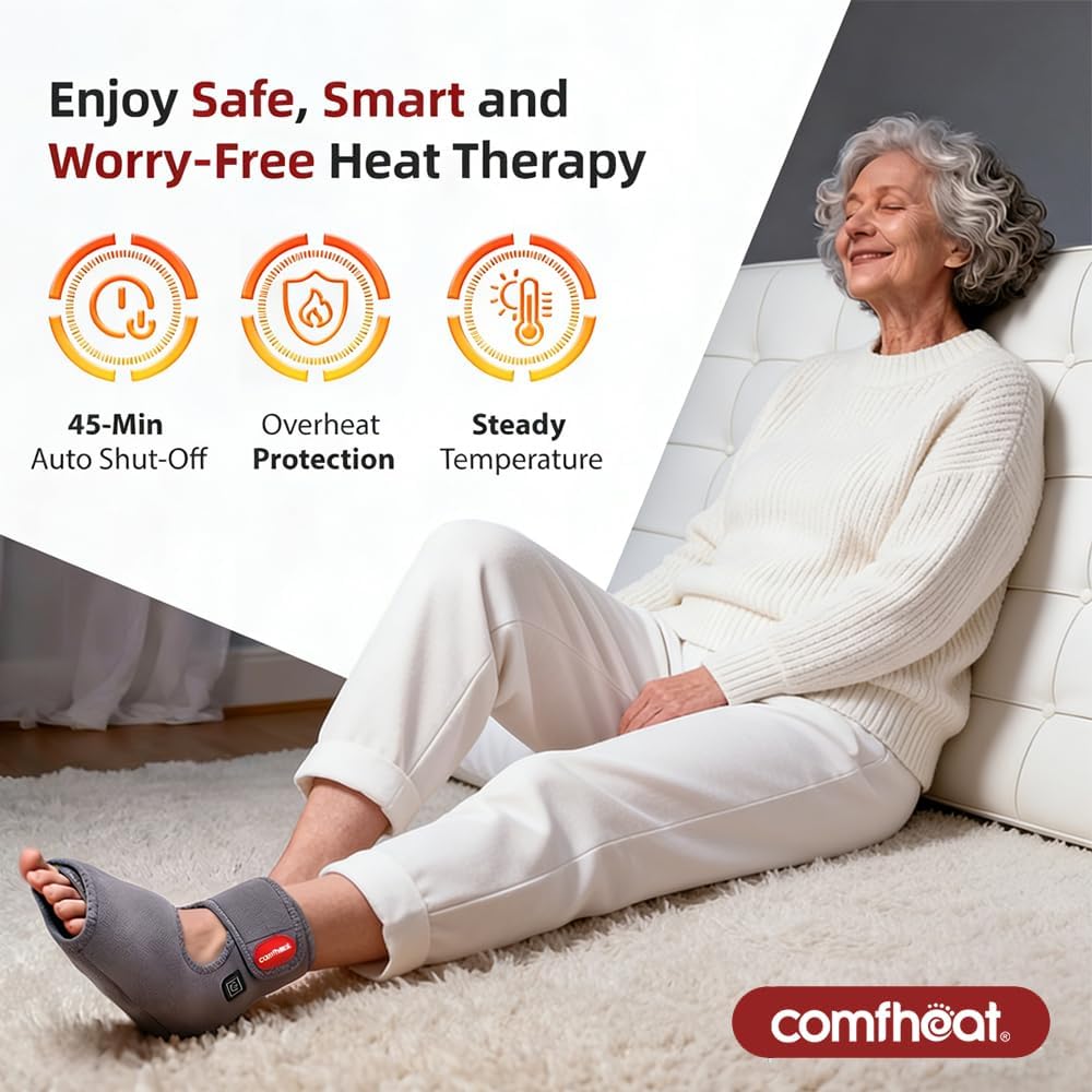 Cordless Foot Heating Pad for Plantar Fasciitis Foot Pain Relief