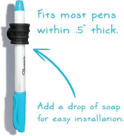 Stick-O Pen Magnetic Pen Pencil Holder - Holds Most pens, Pencils, and Thin Markers. Ideal for Fridges, Task Boards, Workshops, Classrooms, Offices, and Kitchens. (Three Pack)