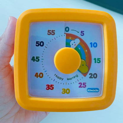 Visual Timer for Kids 60 Minute, Rainbow Countdown Clock with Silent Operation & Adjustable Alarm, Time Management Tool for Classroom, Kitchen, Toddler ADHD, Autism, Study, Pomodoro