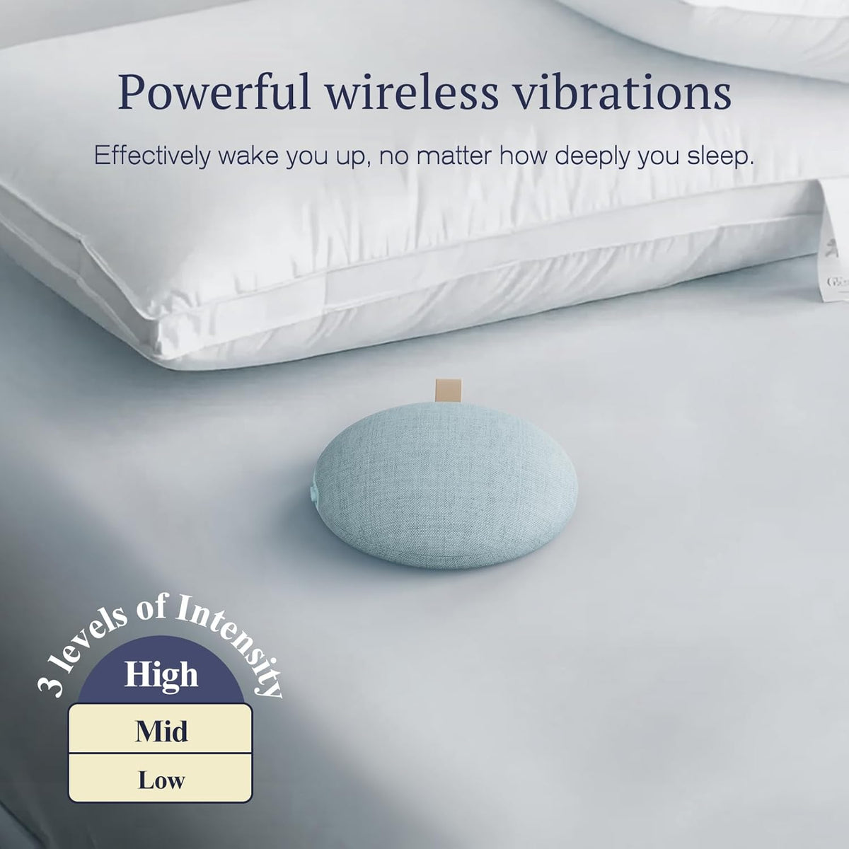 ANJANK Extra Loud Alarm Clock with Wireless Bed Shaker, Vibrating Dual Alarm with Light Wake Up for Heavy Sleepers & Hearing Impaired, 9-Color Night Light, 8 Sounds, 0-100% Dimmer, USB Charger