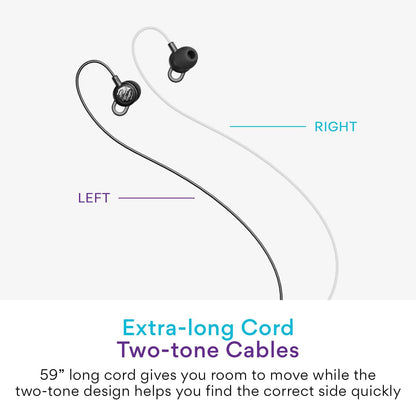 MEE audio SleepTones USB-C Wired Sleep Earbuds for Side Sleepers with Lightweight Low-Profile Silicone Earpieces, Noise Reduction Sleeping Headphones with Built-in Mic & Volume Controls (USB Type C)