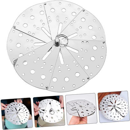 Stainless Steel Overflow Stopper Lid Adjustable Anti-Spill Cover for Pots and Pans Multi-Functional Kitchen Accessory Suitable for Cooking and Steaming