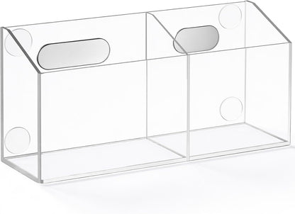 Magnetic Pen Holder, Acrylic Dry Erase Marker Holder | Magnetic Pen Holder for Refrigerator, Whiteboard, Pens, Pencils, Non-slip Acrylic Magnetic Marker Holder, Transparent, 1 Pack