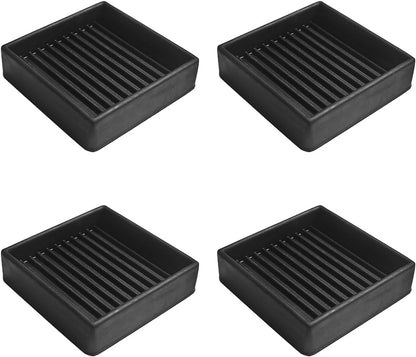 4 Pcs Couch Anti Slip Pads, 2x2 Square Rubber Furniture Caster Cups | Non-Slip Rubbers Bed Frame Stopper, Bed Stopper Floor Protectors for Protect Any Flooring (Brown)