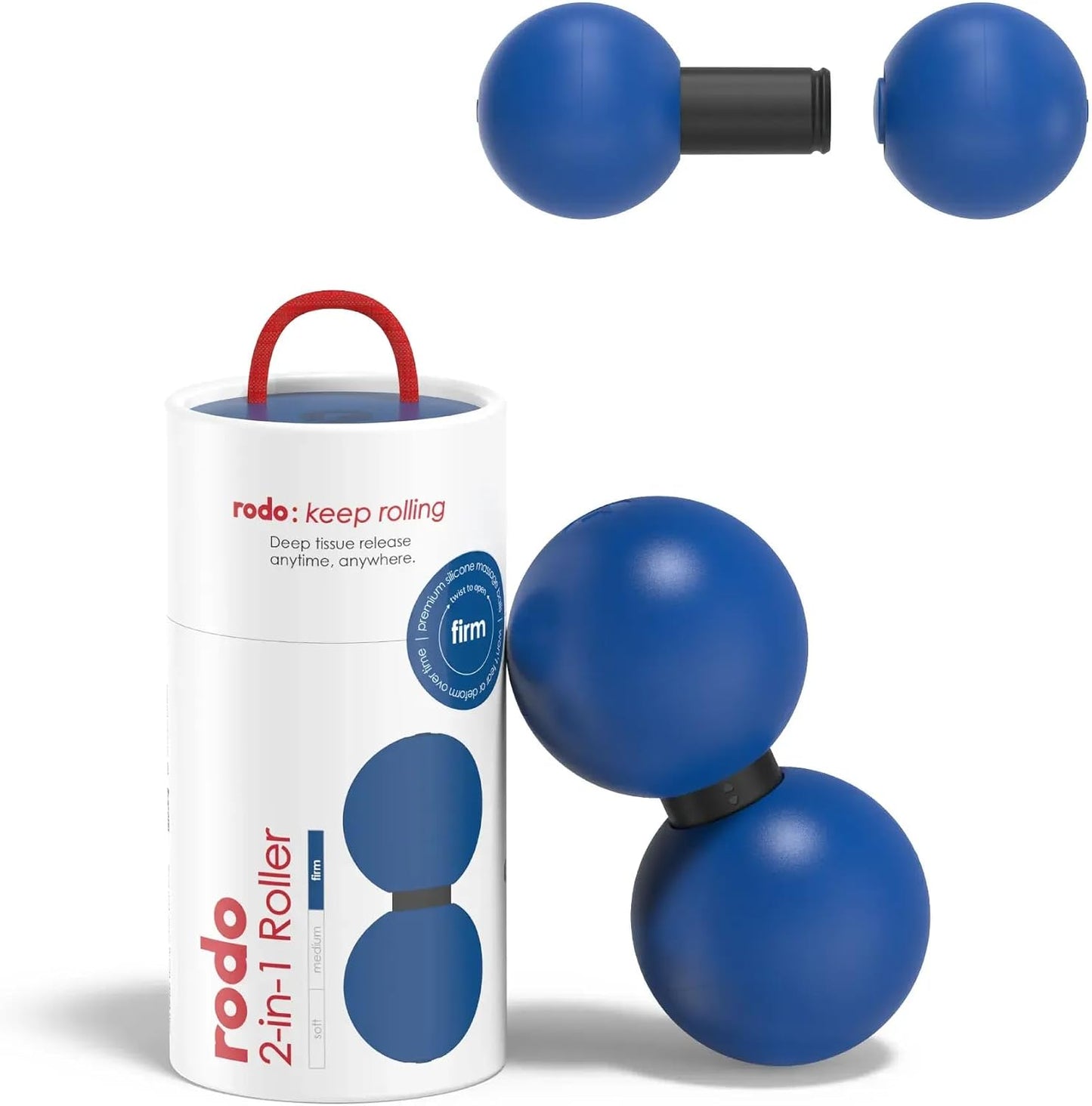2-in-1 Medium Peanut & Lacrosse Ball Roller | Deep Tissue Massage Tool for Fascia, Plantar Fasciitis, Hips & Back | Mobility & Recovery Roller | Compact, Travel-Friendly, Pilates & Therapy Ready