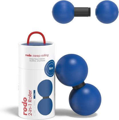 2-in-1 Medium Peanut & Lacrosse Ball Roller | Deep Tissue Massage Tool for Fascia, Plantar Fasciitis, Hips & Back | Mobility & Recovery Roller | Compact, Travel-Friendly, Pilates & Therapy Ready