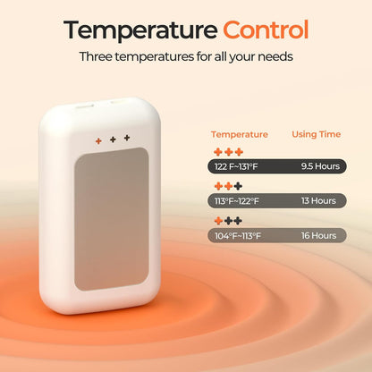 AI Hand Warmers Rechargeable, Reusable Portable Electric Hand Warmer, Fast Intelligent Heating in 1 Second, Gifts for Christmas, Outdoor, Golf, Hunting, Camping Accessories White 2Pack