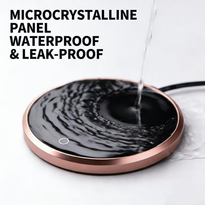 Coffee Mug Warmer, Auto-Shutoff Cup Warmer for Home Office Desk Use, Electric Beverage Warmer Heating Plate（Black ）