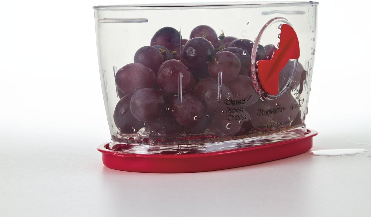 PrepSolutions Fresh Fruit & Vegetable Keeper, Green – Airtight Container with Vent for Prolonged Freshness | Airtight Storage Container Features Adjustable Vent for Prolonged Freshness, BPA-Free and Dishwasher Safe