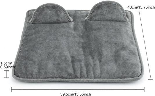 Electric Foot Warmer Heating Pad with 9 Temperature Levels & 4 Timers, Ultra-Soft Washable Heated Foot Mat with LCD Remote Control, Portable Heated Pad for Full Body Back Shoulder Pain Relief