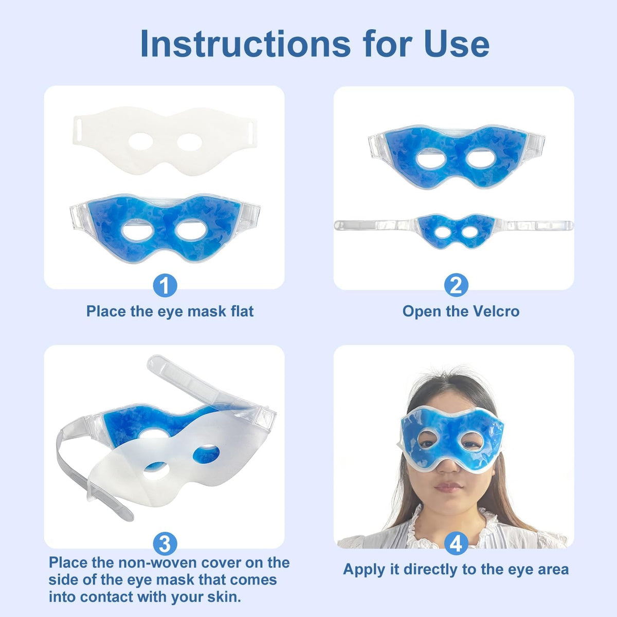 2PCS Gel Cooling Eye Mask for Puffy Eyes and Dark Circles