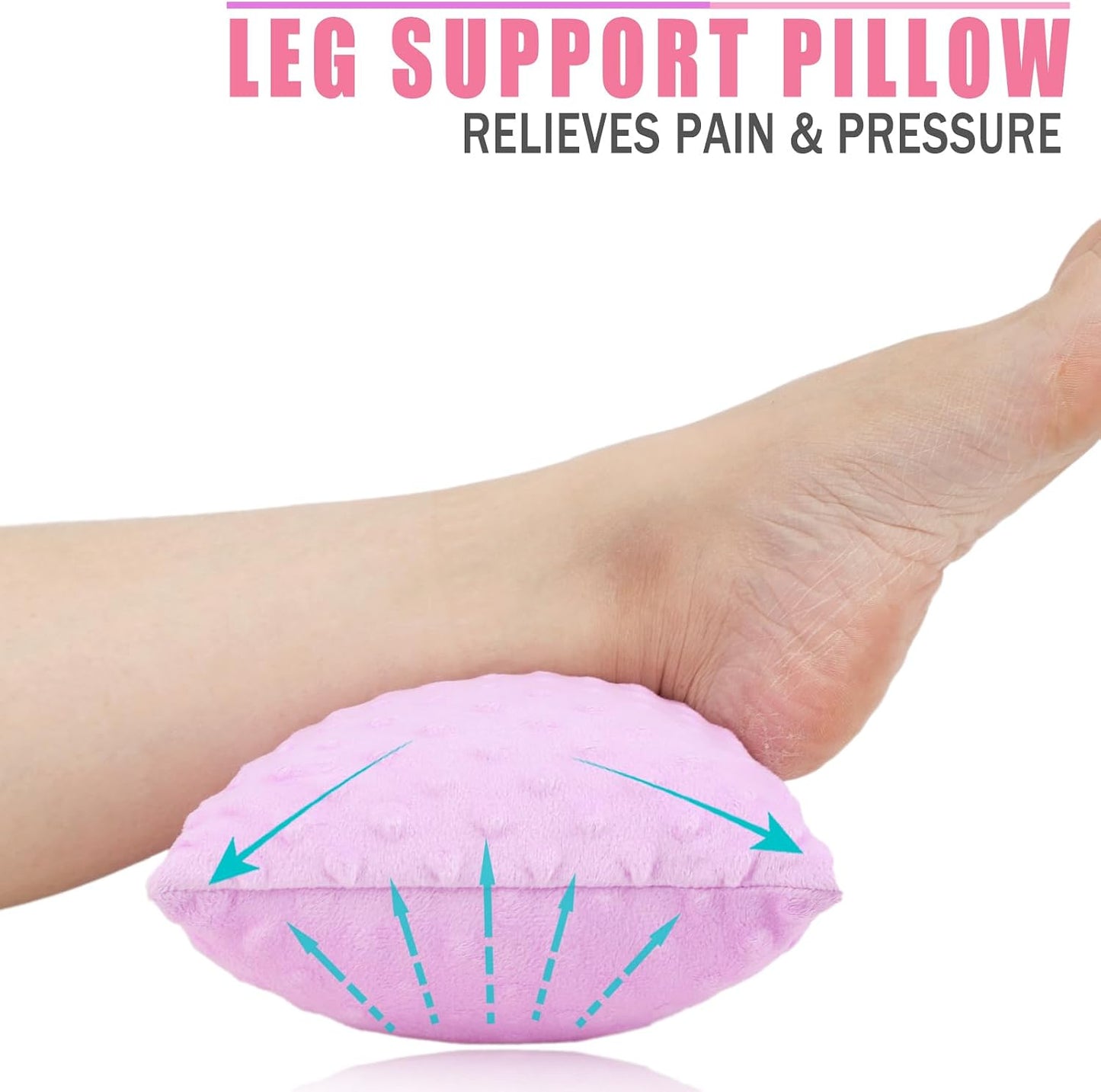 Small Knee Pillow for Side Sleepers, Soft Leg Pillows Relief from Knees, Sciatica, Hips, Joints Between Legs, Back Pain When Side Sleeping, Leg Alignment Knee Support Pillow, Minky Dot Black