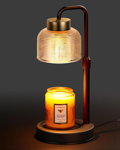 Modern Candle Warmer Lamp with Timer, Dimmable Candle Lamp Warmer, Mothers Day Birthday Gifts for Women Men, Black Candle Warmer, Adjustable Candle Light Warmer, Cozy Living Room Bedroom Home Decor