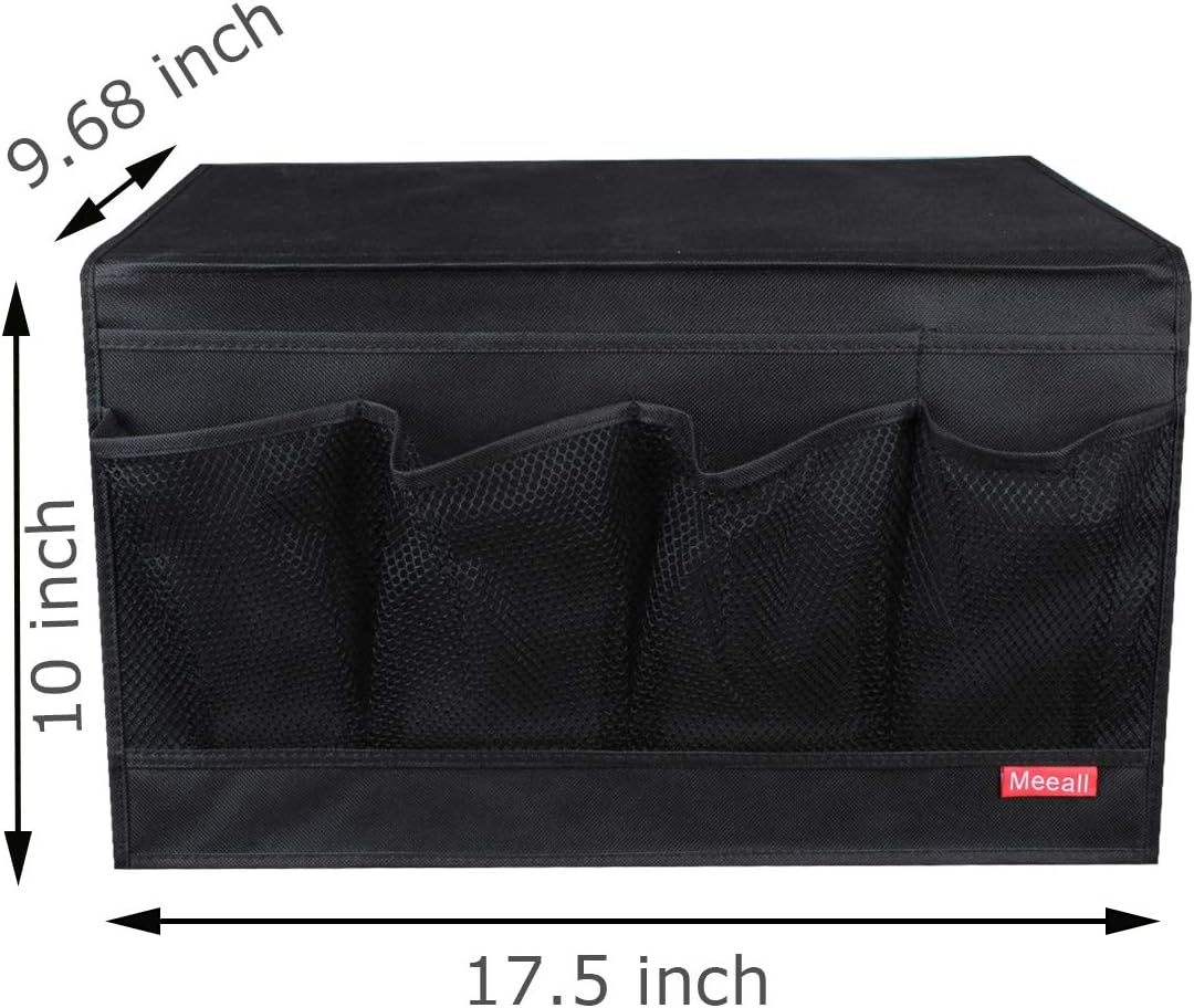 Bedside Storage Organizer with Pockets, Bedside Caddy, Table Cabinet Storage Organizer, TV Remote Control, Phones, Magazines, Tablets, Accessories, Grey