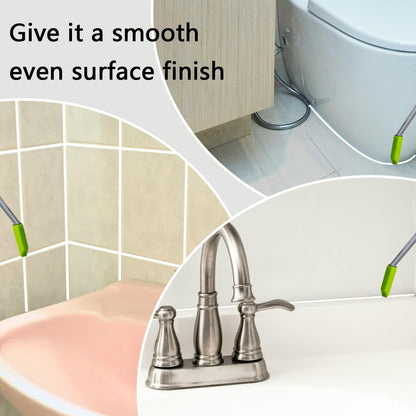 Silicone Caulking Tool Kit - Professional Sealant Finishing Tools for Tight Areas, Bathroom, Kitchen, Window, Sink & Floor - Caulk Smoother, Applicator & Scraper (Green)