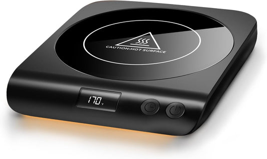 Gaiatop Coffee Mug Warmer, 50W Smart Cup Warmers, Fast Heating Plate-Black