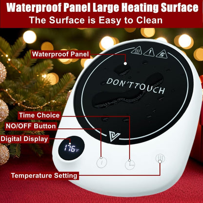 ARISKEY Coffee Mug Warmer，Smart Cup Warmer Auto Shut Off with 5 Temp and 1-12H Timer Setting,50W Electric Beverage Tea Milk Warmer for Cups, Heating Plate Candle Wax Warmer Up to 176℉(Touch Button)