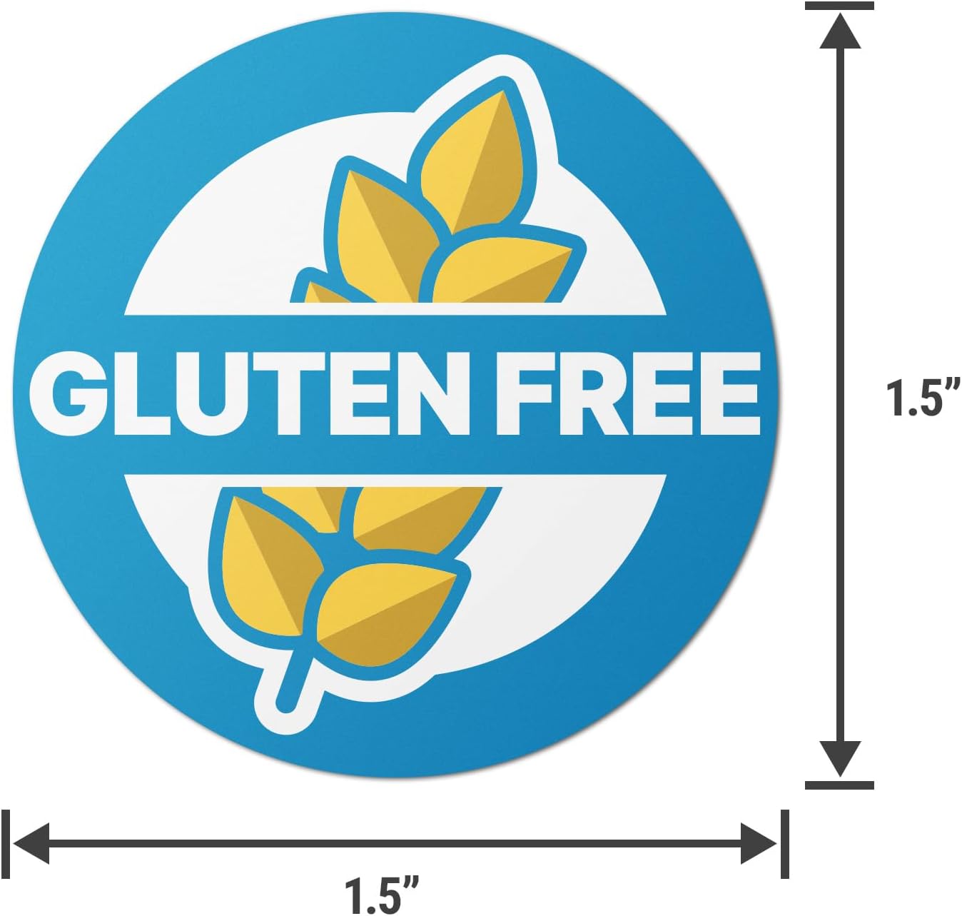 Dairy Free Food Labels Stickers - 1.5" Round Food Allergy Warning Meal Choice Label Stickers for Restaurant Deli Grocery Store Food Packaging, Strong Adhesive & Easy Peel (300 Labels on Sheet)