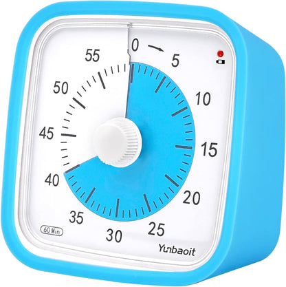 Yunbaoit Rainbow Visual Timer for Kids, 60-min Countdown Timer, Blue