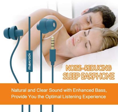 MAXROC Sleep Earplugs - Noise Isolating Ear Plugs Sleep Earbuds Headphones with Unique Total Soft Silicone Perfect for Insomnia, Side Sleeper, Snoring, Air Travel, Meditation & Relaxation(Black)
