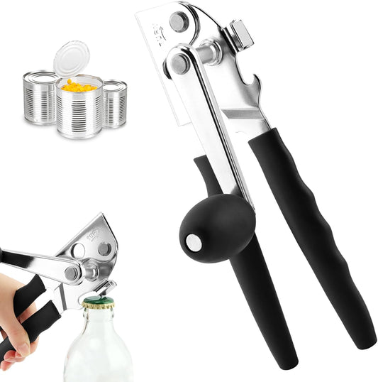 Manual Can Opener, Heavy Duty Hand Crank Can Opener for Large Cans
