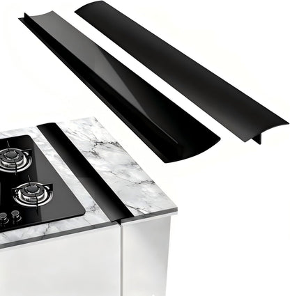 2 Pack 21 Inches Flexible Kitchen Stove Gap Covers, Silicone Gap Fillers Seals Between Counter and Stovetop, Oven, Washer, Dryer, Easy to Wipe,Heat-Resistant and Stain Proof - Ideal for Sealing Spaces